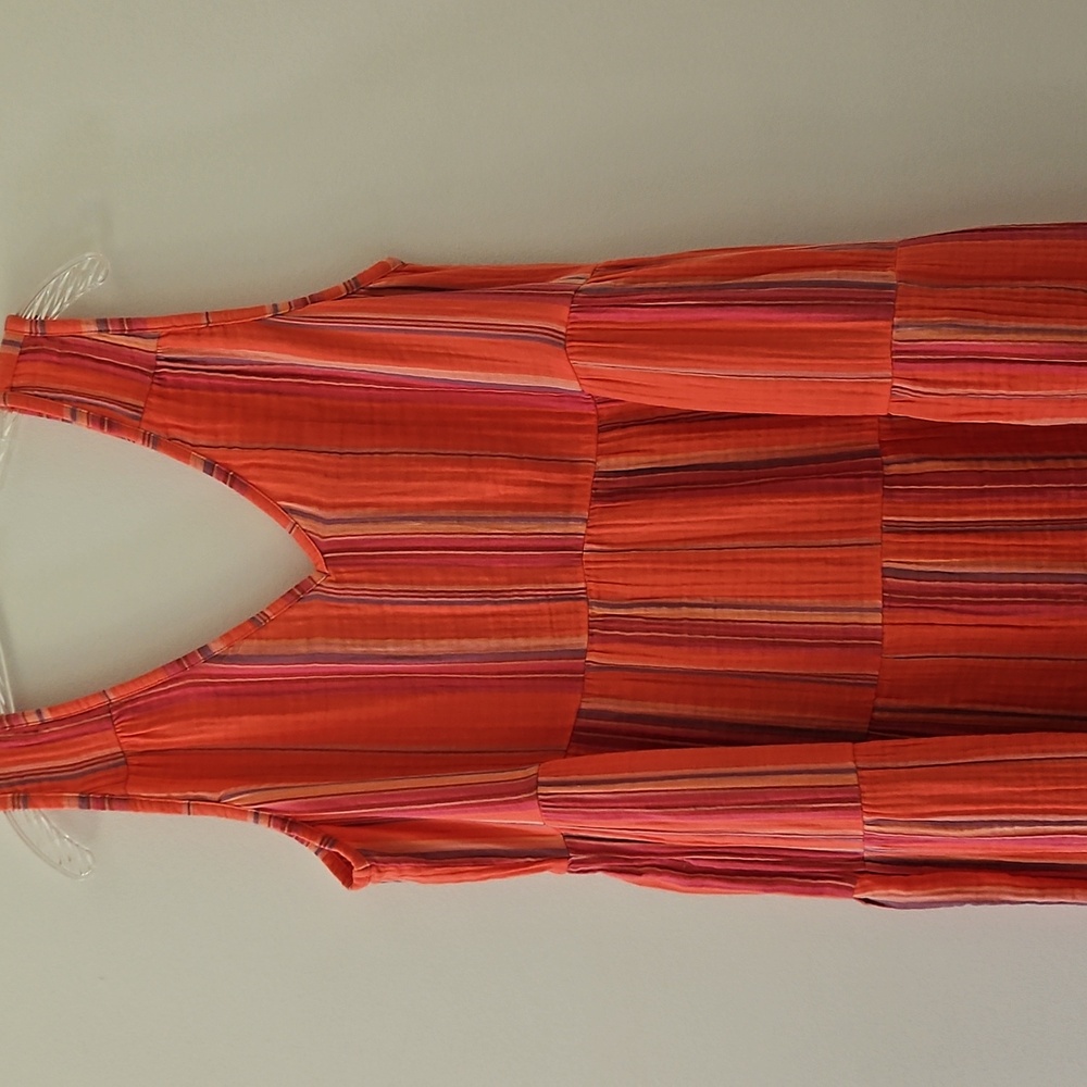 Natural Reflections Tiered Cotton Sleeveless Maxi Dress Resortwear Size XL - Picture 2 of 13